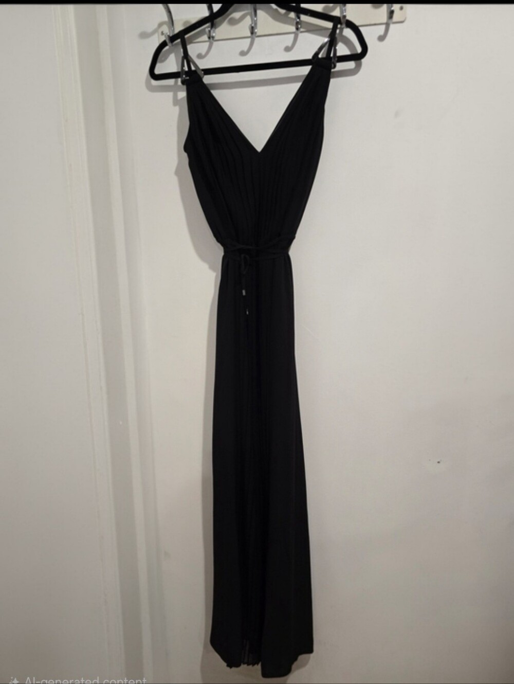 White House Black Market Black V-Neck Maxi Dress.